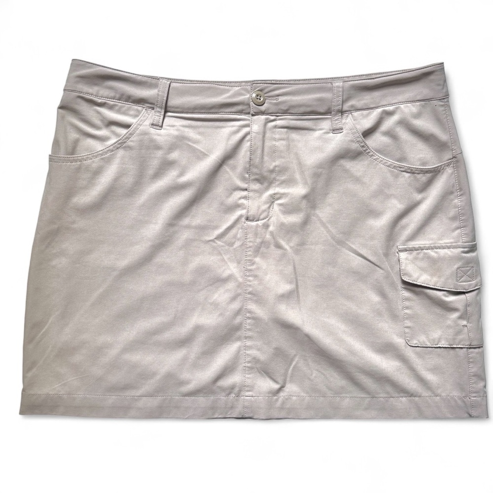 Eddie Bauer Khaki Cargo Skort Lightweight Stretch Hiking Outdoors Size 12
